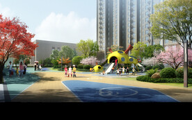 小区绿化效果图