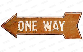 欧美复古箭头铁皮画