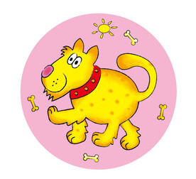 卡通手绘动物狗