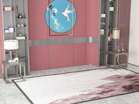 新中式客厅场景家具空景