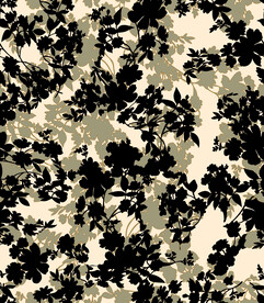 双色块花卉印花图案