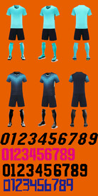 足球服运动服套装 球号图片