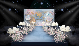 蓝色中式仪式区