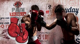 健身房背景墙 工装背景