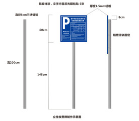 立柱收费牌制作示意图