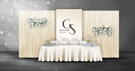 香槟色婚礼签到区
