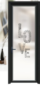 高清分层透明底平开门打印图