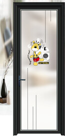 高清分层透明底平开门打印图 