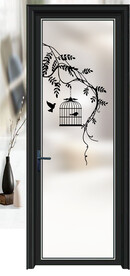 高清分层透明底平开门写真图