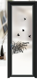 高清分层透明底平开门写真图