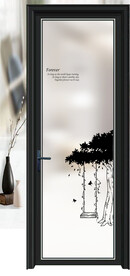 高清分层透明底平开门打印图