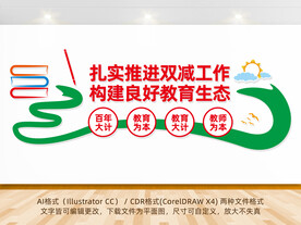 双减政策文化墙