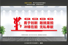 勇于创新 敢挑重担文化墙