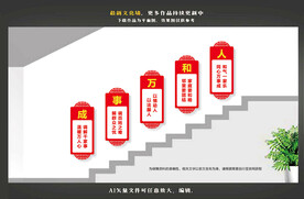 人民调解楼梯文化墙