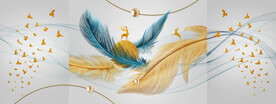 晶瓷画 羽毛
