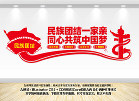 民族团结背景墙