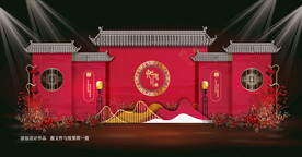 红色中式婚礼效果图