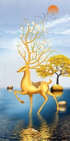 新中式麋鹿玄关