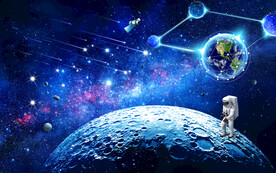 科幻星空背景墙