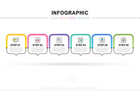 企业商务PPT六个分项信息图表