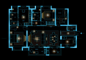 灯光表现彩平素材PSD