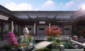 中式古建庭院景观