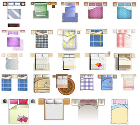 床高清彩平素材PSD