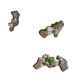 假山景观石高清彩平素材PSD