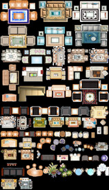 沙发高清彩平素材PSD