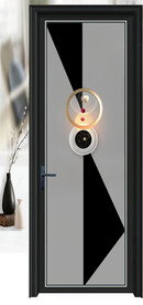 高清分层透明底平开门打印图