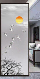 高清分层透明底平开门打印图