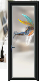 高清分层透明底平开门打印图