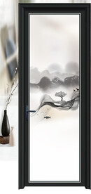 高清分层透明底平开门打印图