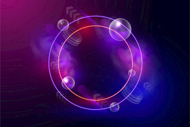 圆形霓虹灯炫酷背景