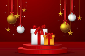 红色节日庆贺背景