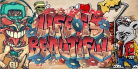 街头街舞英文涂鸦餐饮酒吧背景墙