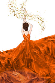 装饰画 美女 裙子