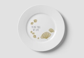 创意银杏叶图案餐盘