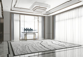 新中式客厅场景家具空景