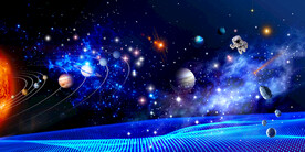 科幻星空背景墙