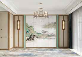 新中式客厅背景墙