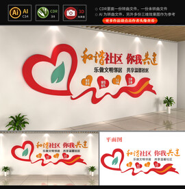  和谐社区文化墙