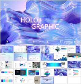 紫色流体ppt模板