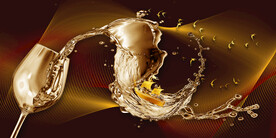 装饰画 抽象画线条 高足杯