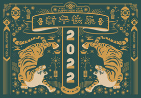 国潮虎年插画
