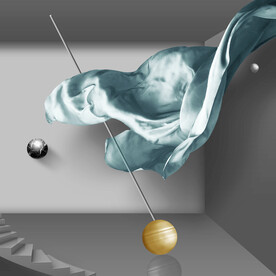 装饰画 晶瓷画 飘带