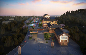 养老小镇效果图