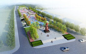 公园景观鸟瞰效果图