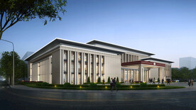 中级人民法院夜景灯光亮化效果图