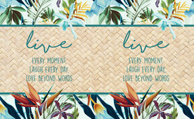 鹤望兰图案凉席花纹英文字母